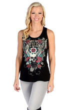 Load image into Gallery viewer, Devilish Lace Black Tank Top