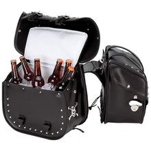 Load image into Gallery viewer, Beer Bags 4pc Studded Motorcycle Saddlebag Cooler Set