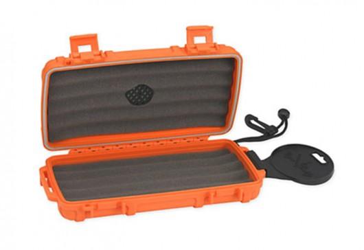 Orange Cigar Caddy 5 Portable Humidor